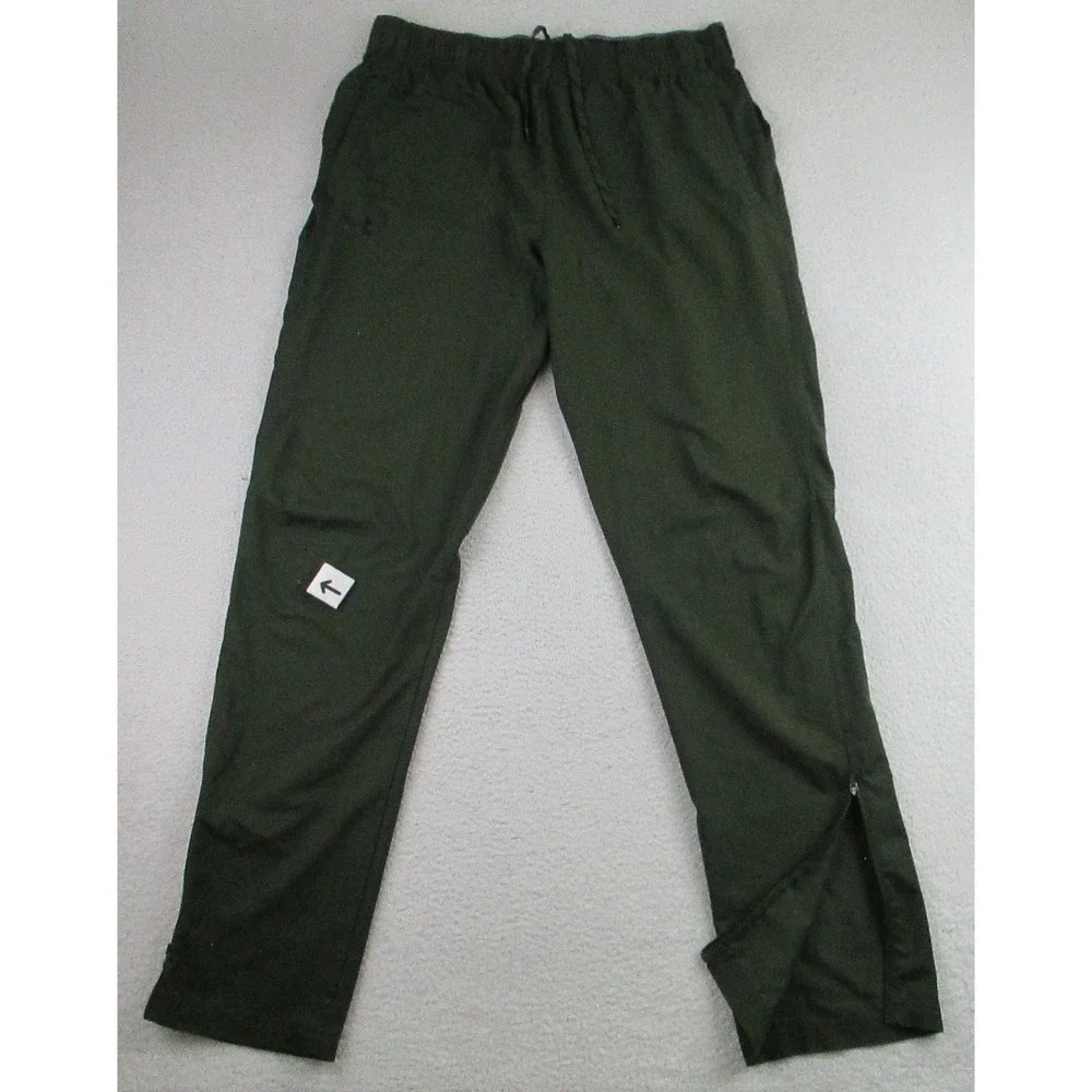 Under Armour Pants Mens Large Green UA Storm Zip Ankle Drawstring Athletic Track